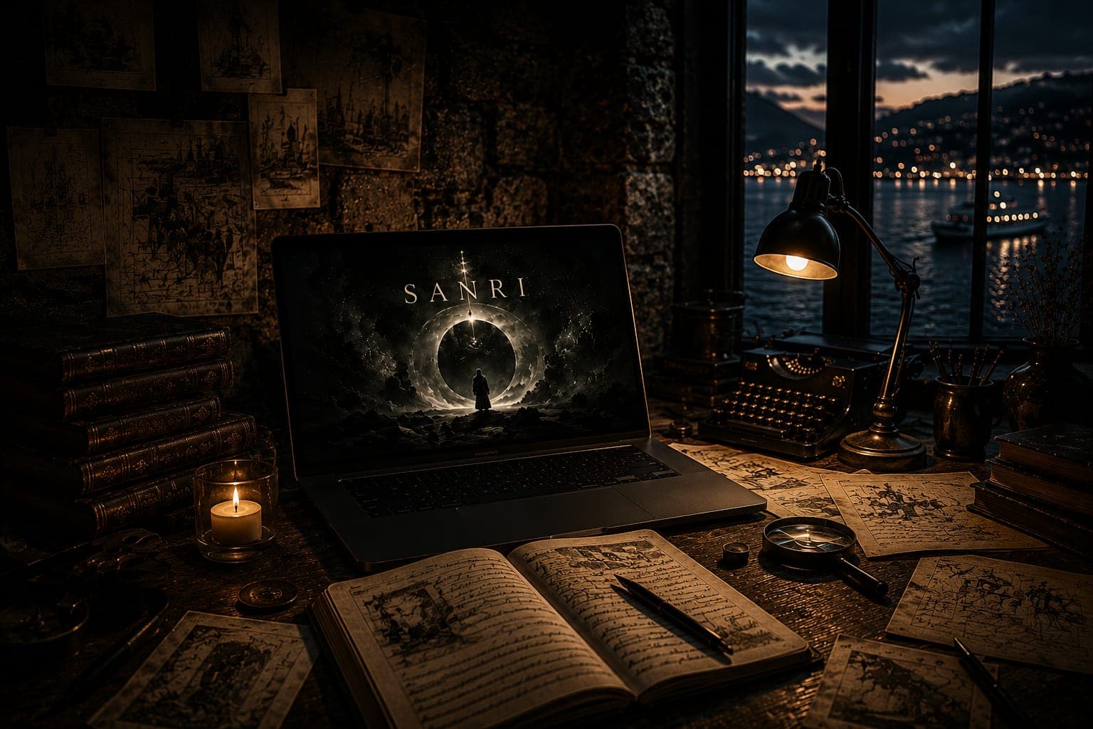 Sanrı — gece masasında parlayan bir hikâye